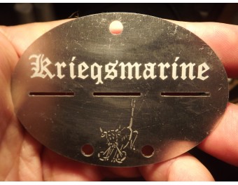 Nieśmiertelnik niemiecki aluminium Kiregsmarine U-48