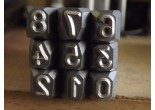 9 Piece Steel Number Numeral Punch Harley Davidson 9 set 4,7 mm