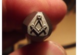 Masonic stamp 12,8 x 12,2 mm