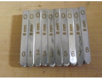 10 Piece Steel Number Numeral Punch Set Zundapp 7 mm