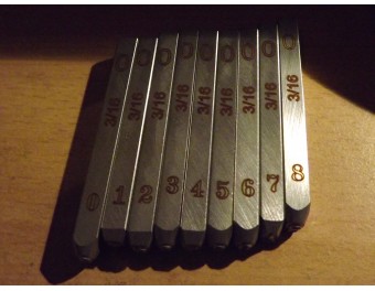 10 Piece Steel Number Numeral Punch Set Merz 7 mm