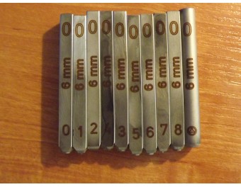 10 Piece Steel Number Numeral Punch Set for Mercedes 7 mm