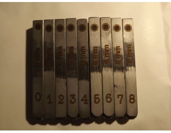 9 Piece Steel Number Numeral Punch Set BMW 6 mm