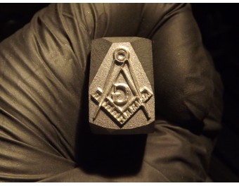 Masonic stamp 8 x 10,5 mm
