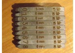 Set of 6,2-6,7 mm Zundapp steel numbering stamps for the VIN frame